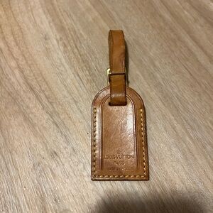 Louis Vuitton Brown Leather Luggage Bag Tag